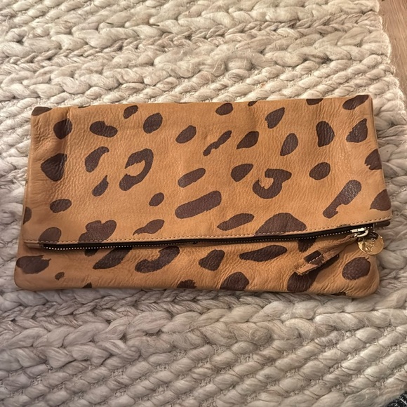 Clare V. Foldover Leopard Clutch - Picture 2 of 5
